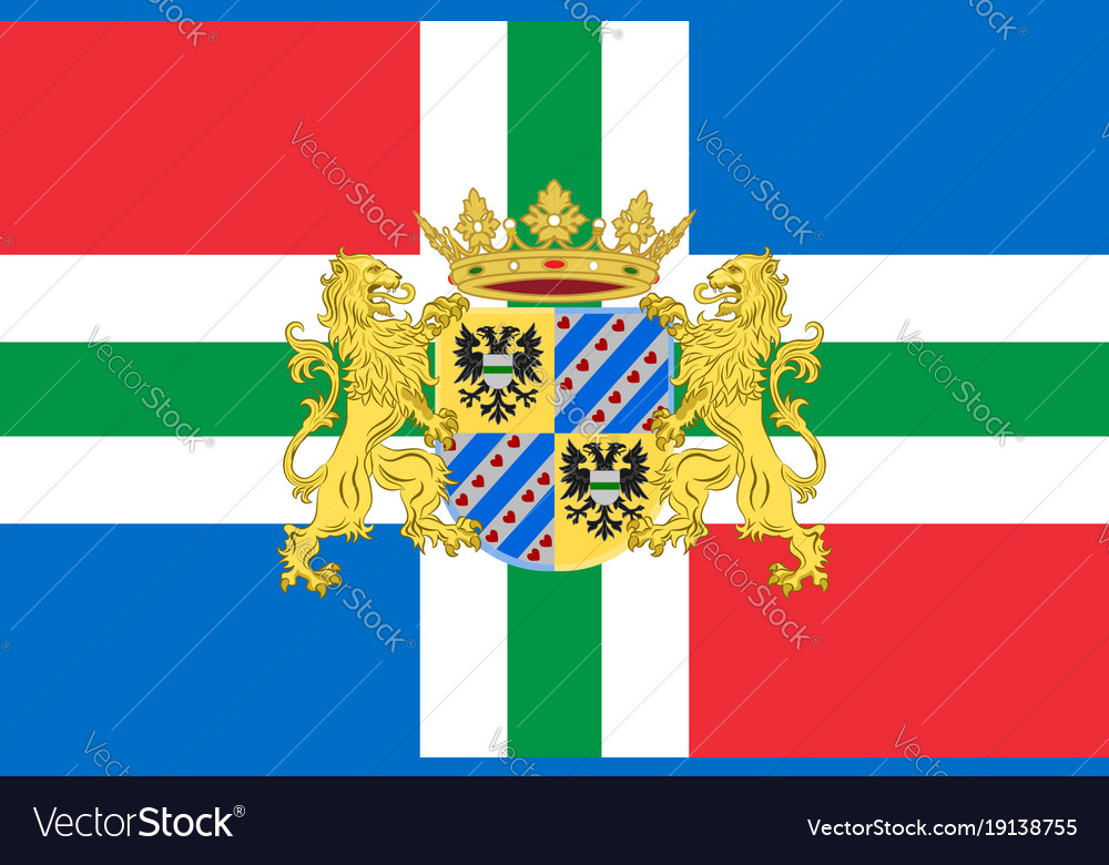 Flag of groningen netherlands