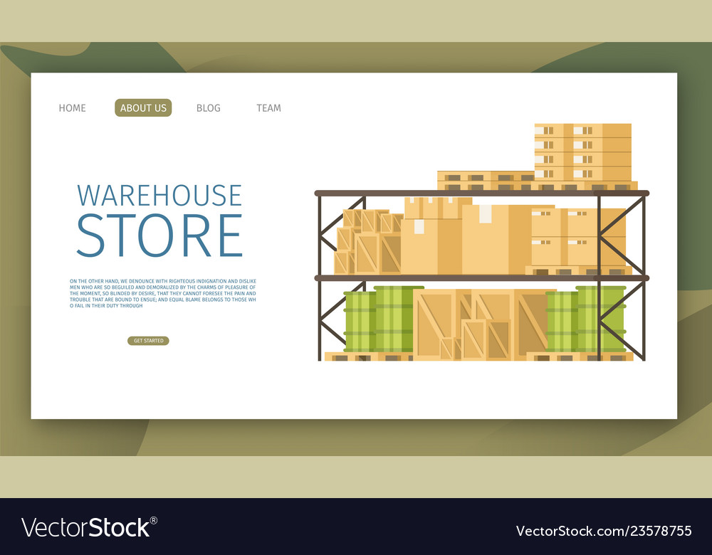 Goods cargo and weight load on shelf in warehouse