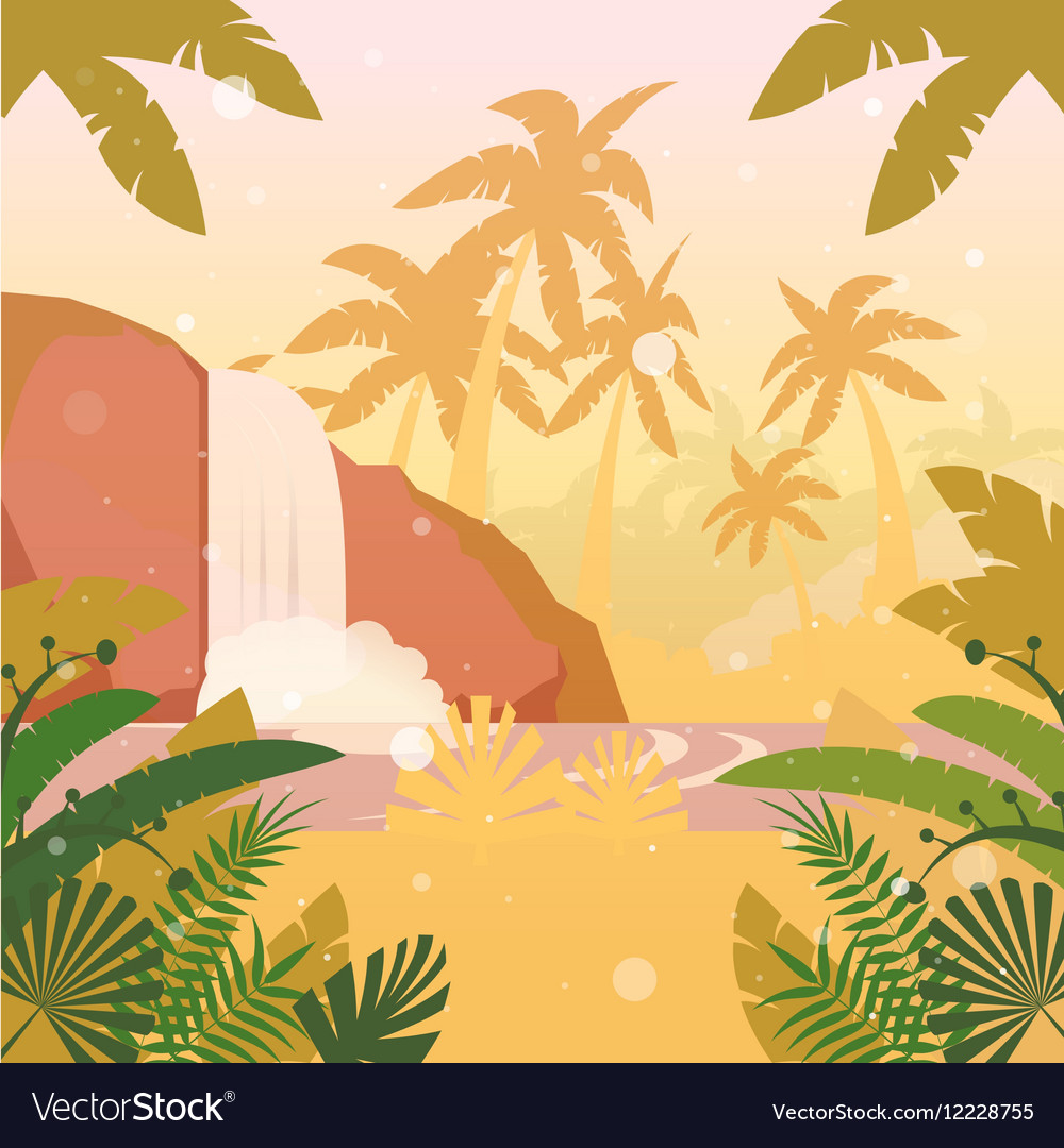 Jungle flat background