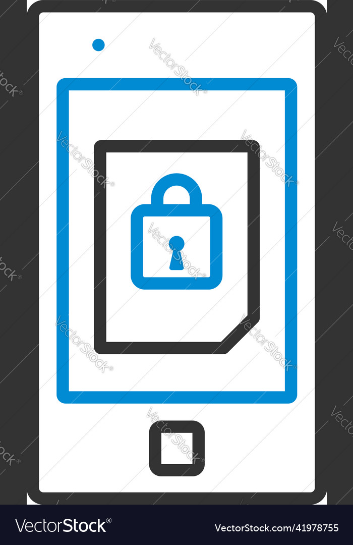 Mobile security icon Royalty Free Vector Image