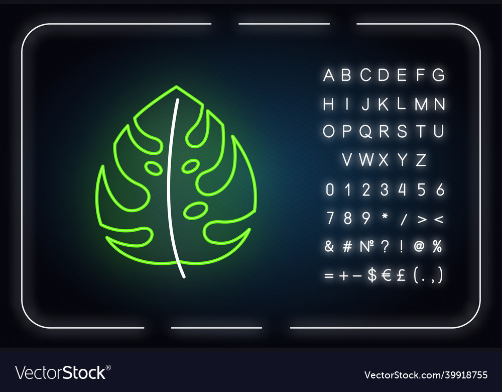 monstera neon light