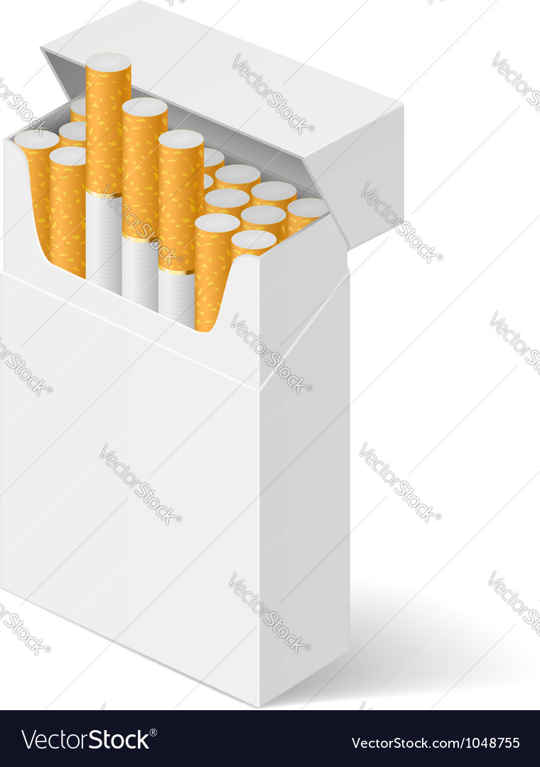 pack of cigarettes royalty free vector image vectorstock box of cigarettes