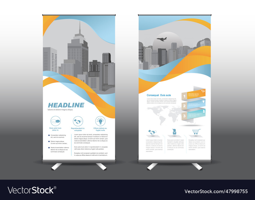 Rollup template designed for style vector image Rollup template designed for style
