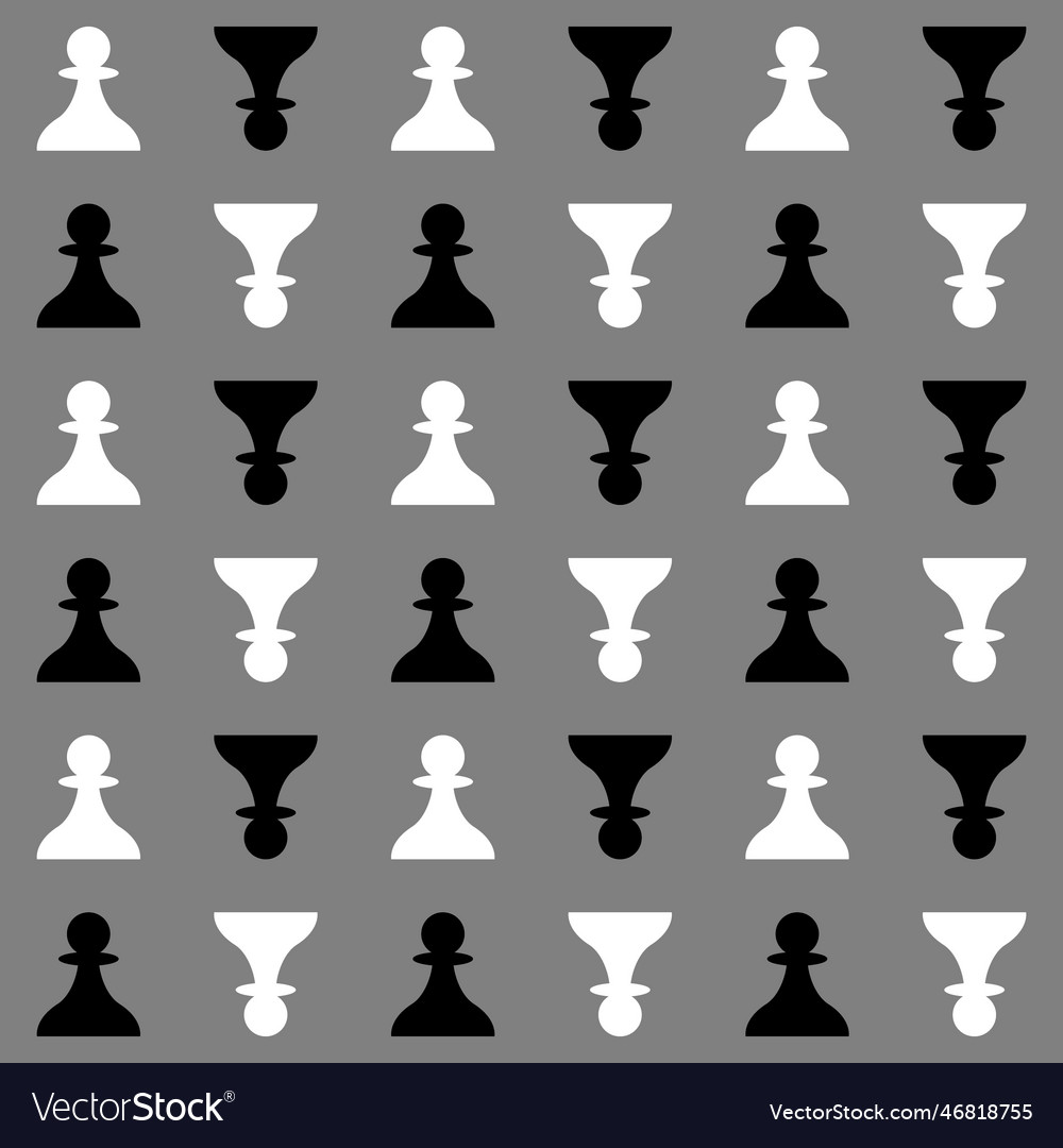 Seamless pattern with chess pawn endless vector image Seamless pattern with chess pawn endless