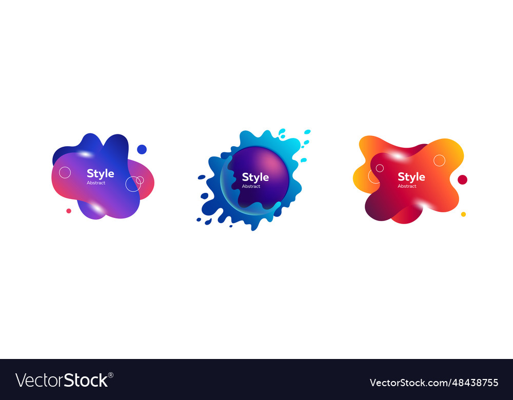 Set von schichtförmigen Flüssigkeitskugeln vector image Set von schichtförmigen Flüssigkeitskugeln