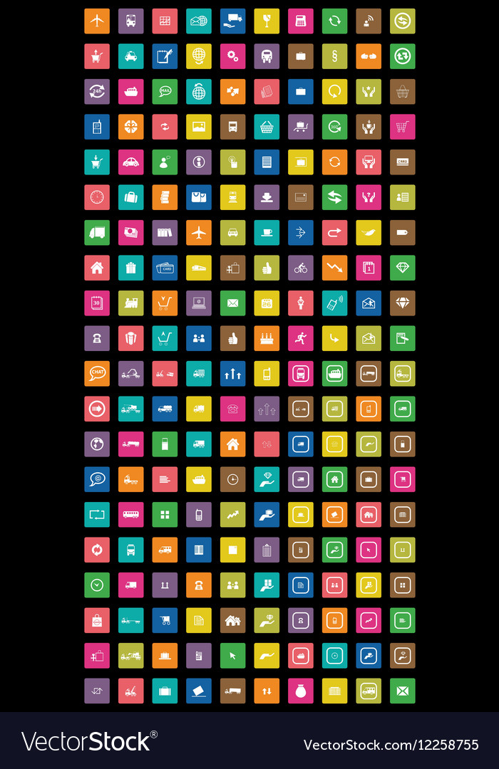 Set von universellen Icons