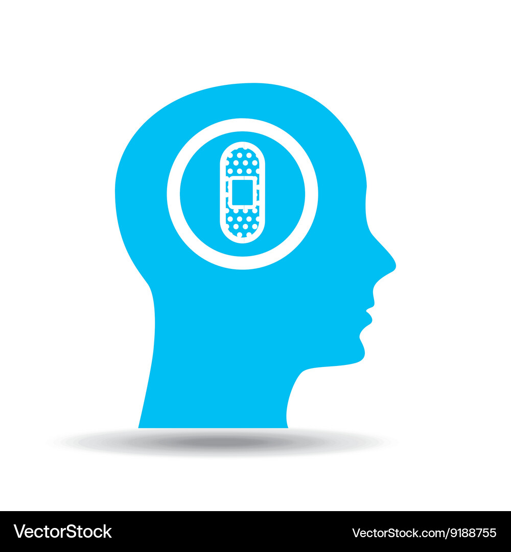 Thinking in medicine design Royalty Free Vector Image