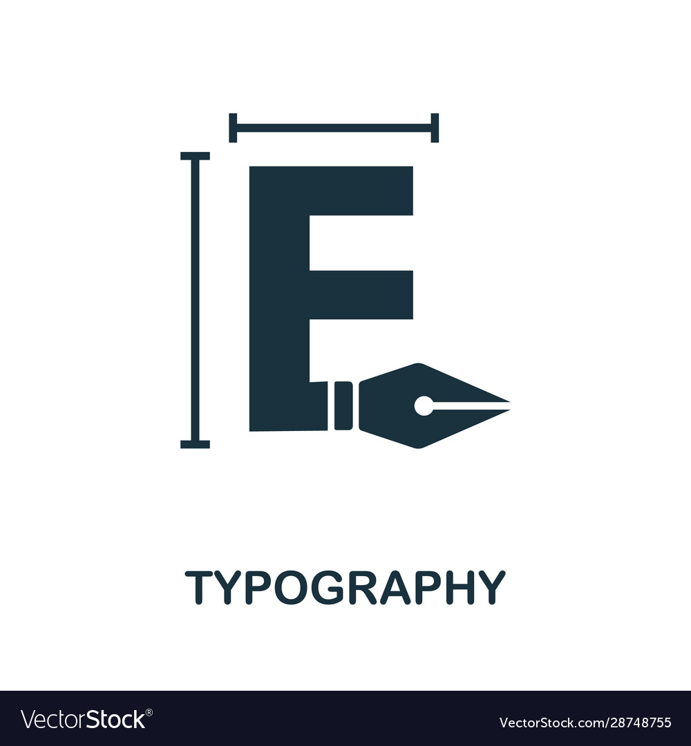 Typography icon simple element from design