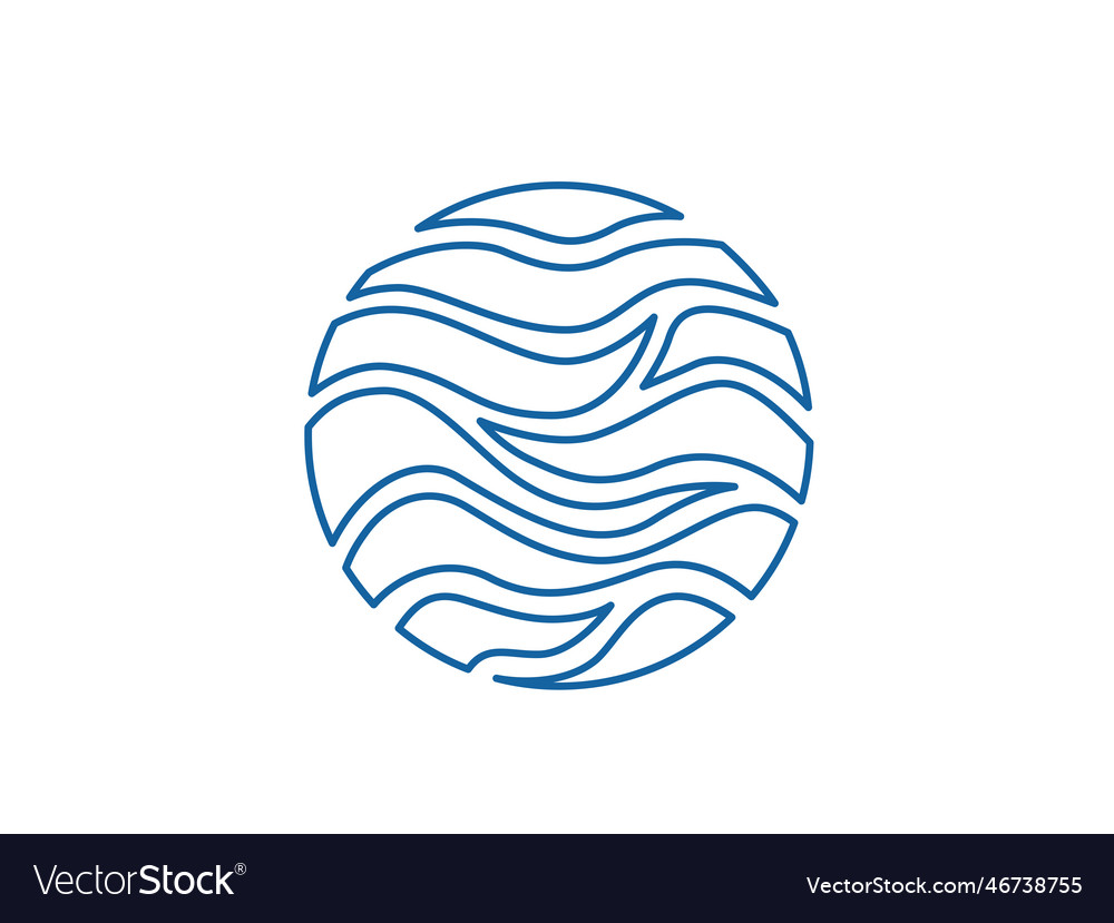 Wave Logo Hintergrund Wasser Symbol Vorlage