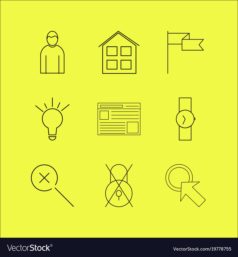 Web linear icon set simple outline icons