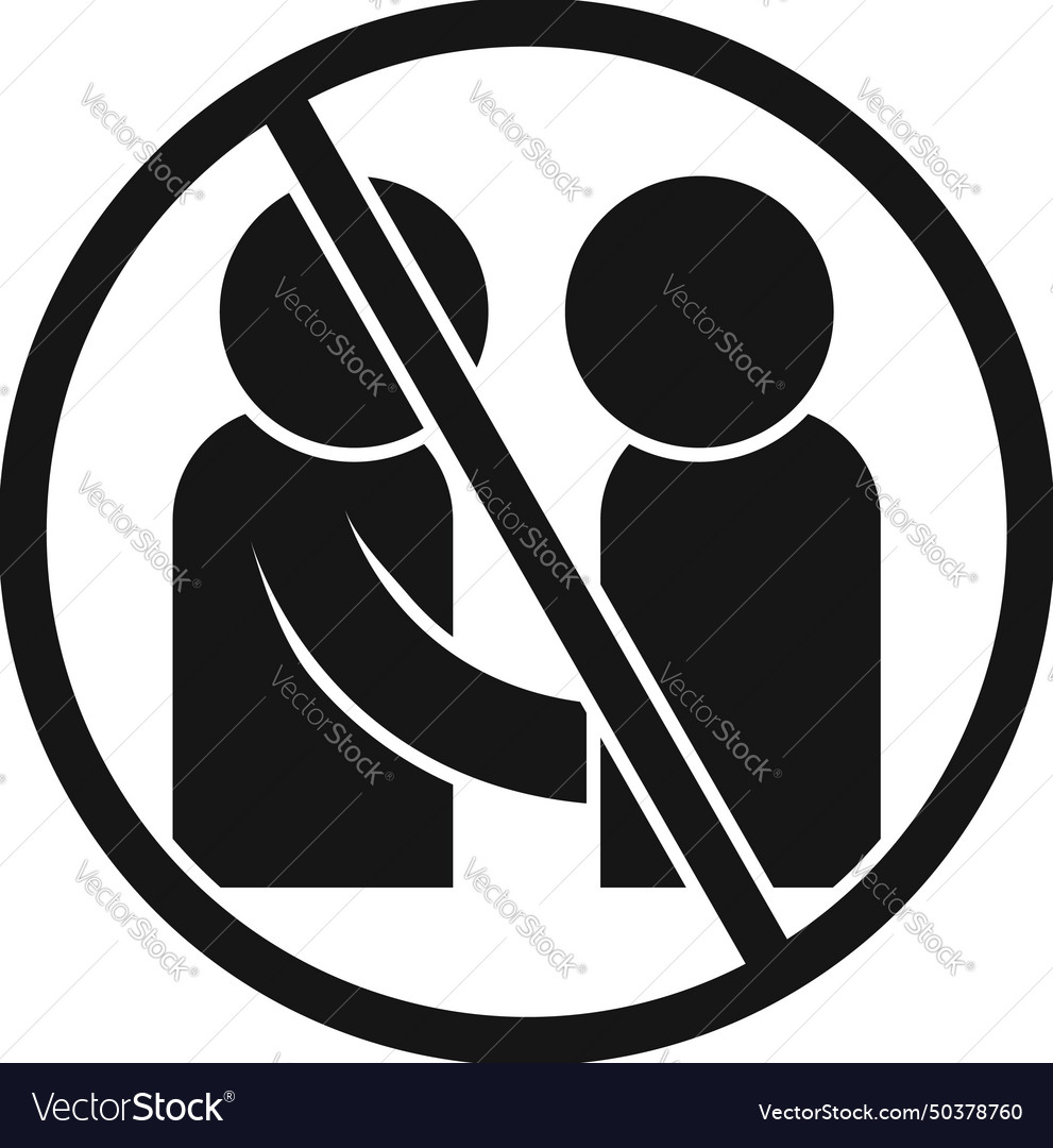 Avoid group person shake icon simple Royalty Free Vector