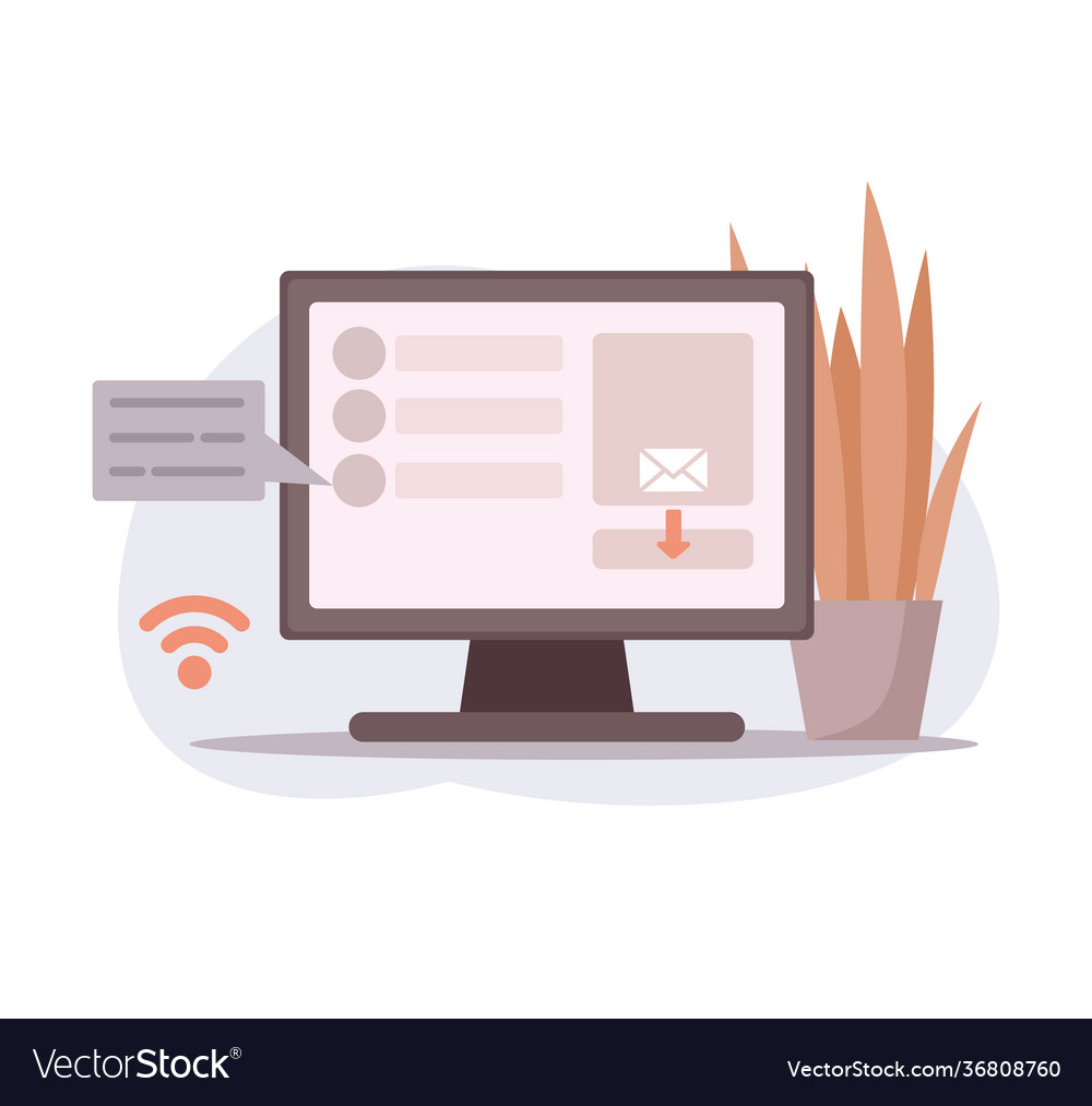 Desktop with an image a computer time