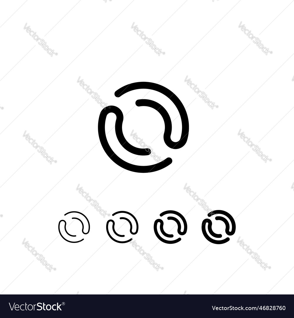 Digital tech font rounded wire alphabet number 0