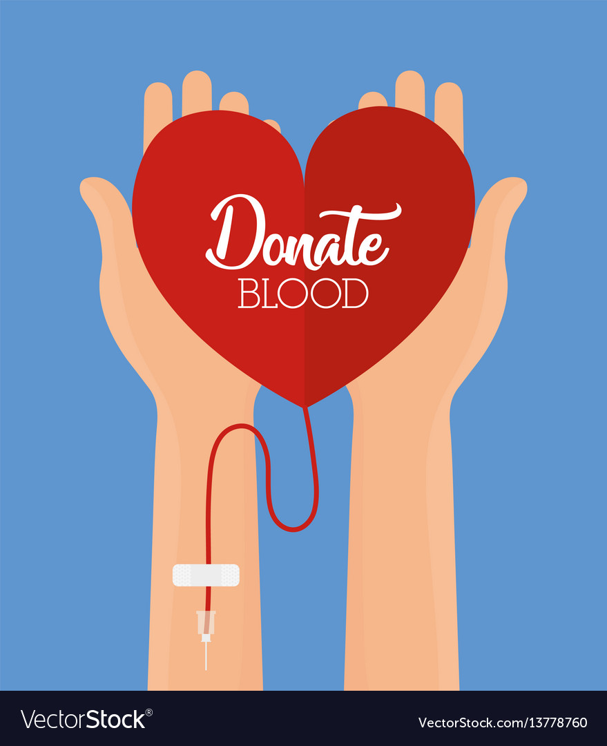 Donation blood design Royalty Free Vector Image