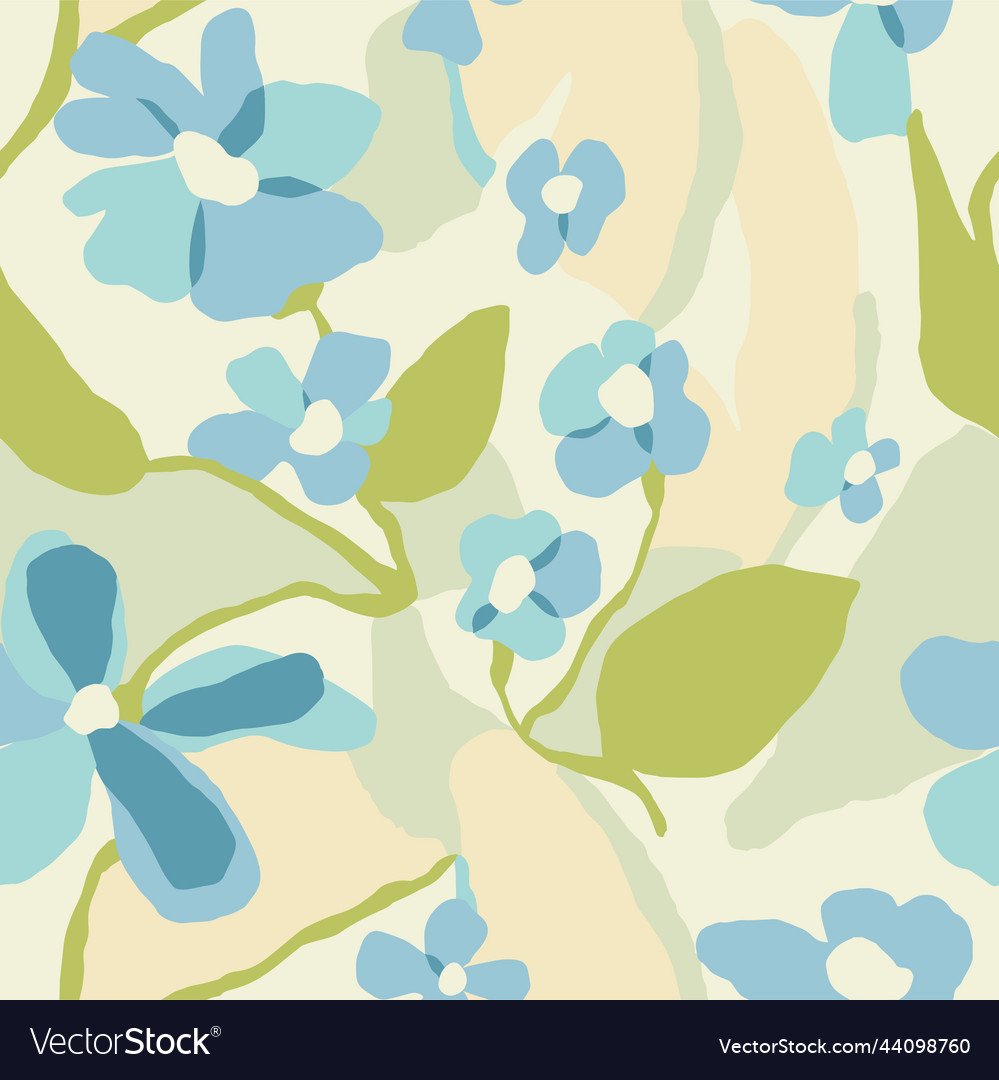 Flower layers seamless pattern Royalty Free Vector Image