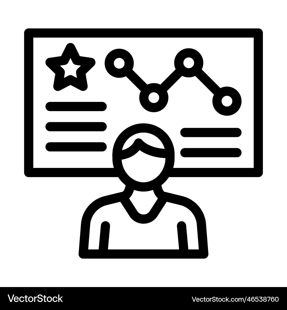 Individual training thick line icon for personal Vector Image