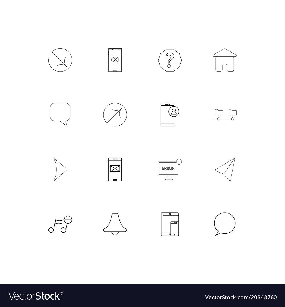 Internet of things linear thin icons set outlined