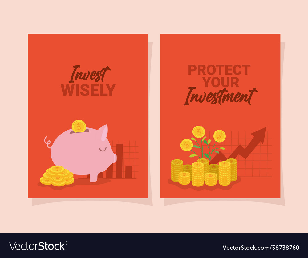 Investment protect cartels Royalty Free Vector Image