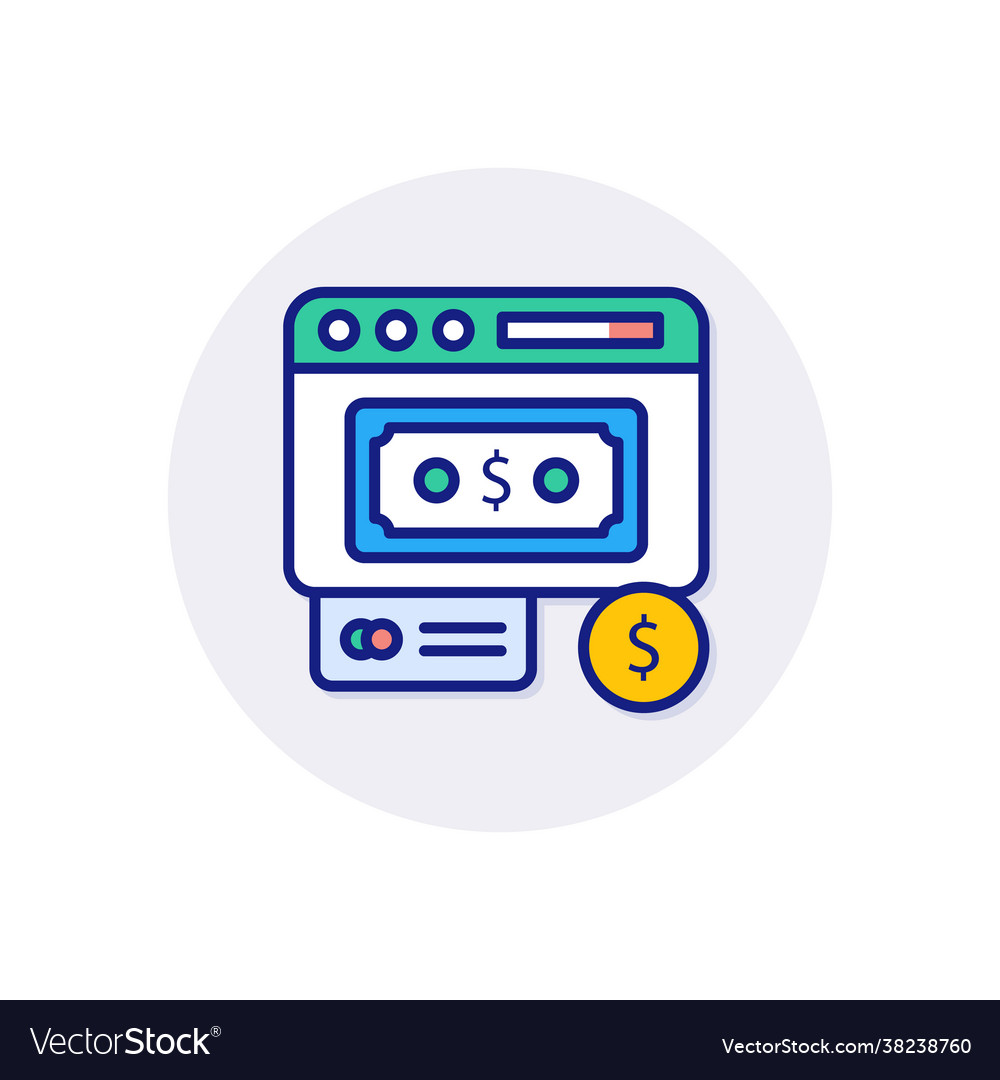 Payment methods icon in logotype