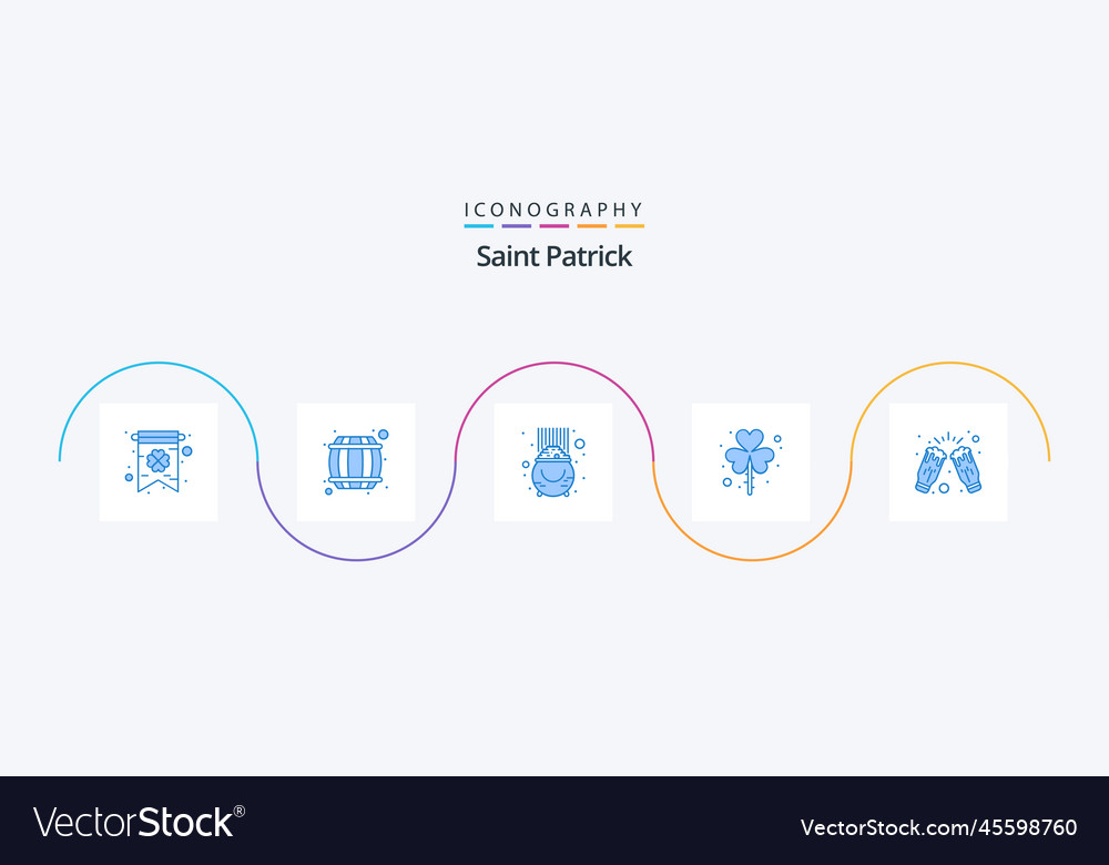 Saint patrick blue 5 icon pack including