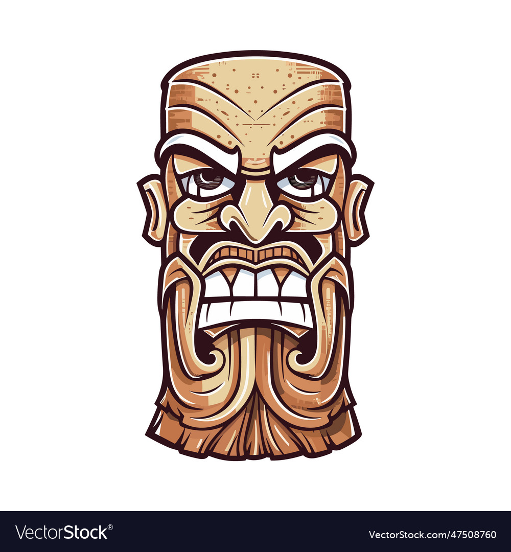 Tiki festival tiki man tiki man art for t-shirt Vector Image