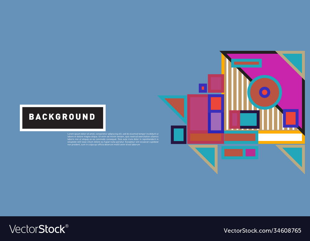 Abstract colorful rectangle background for banner Vector Image Abstract colorful rectangle background for banner