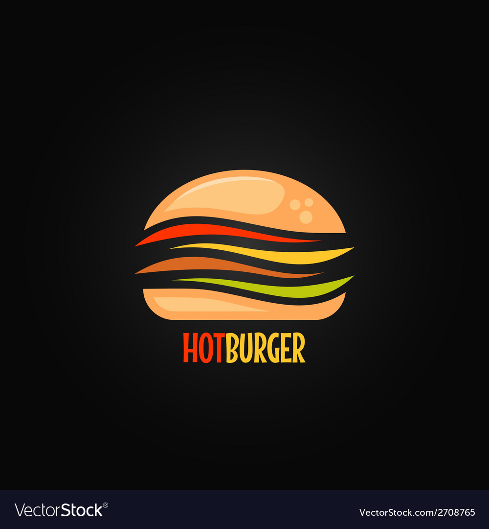 Burger symbol hamburger icon design background Vector Image