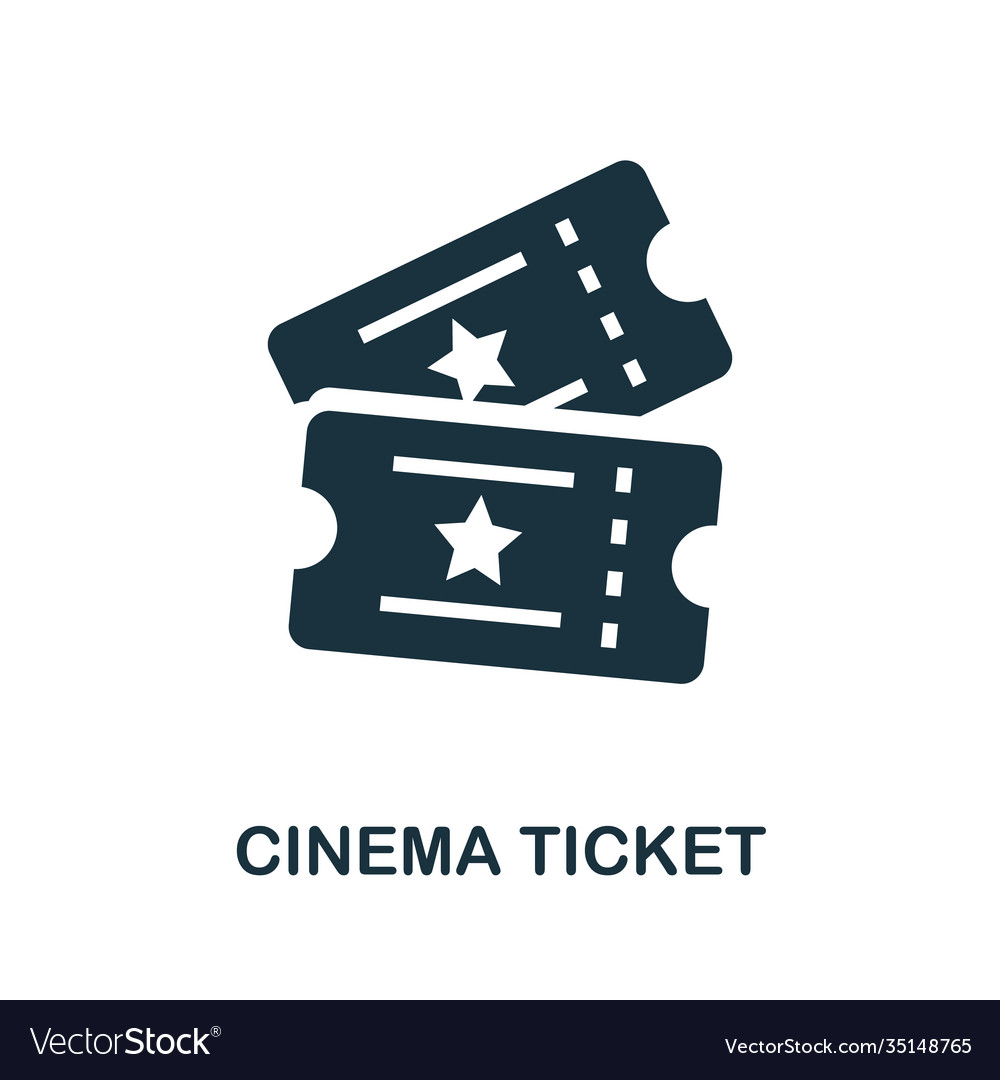 Cinema ticket icon simple element from