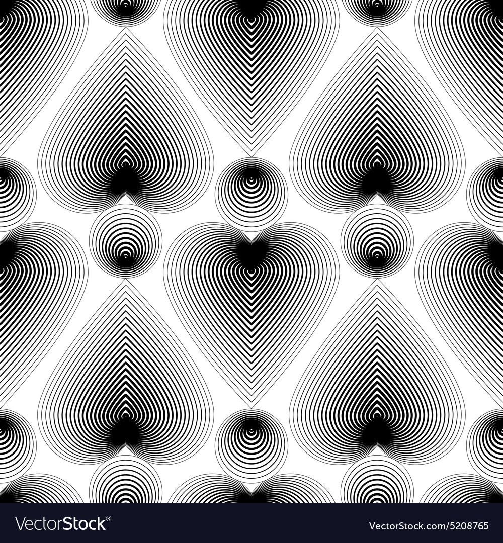 Continuous pattern with black graphic lines