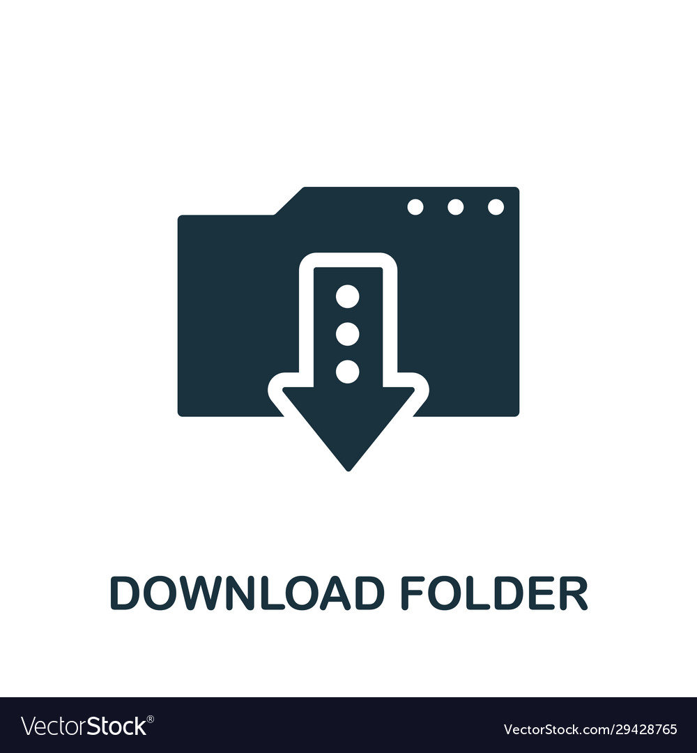 Download folder icon simple element from data