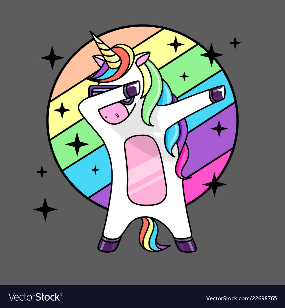 Dabbing Unicorns Vector Images 62