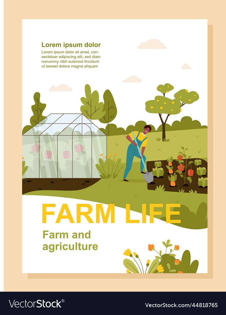 Farm banner concept Royalty Free Vector Image - VectorStock