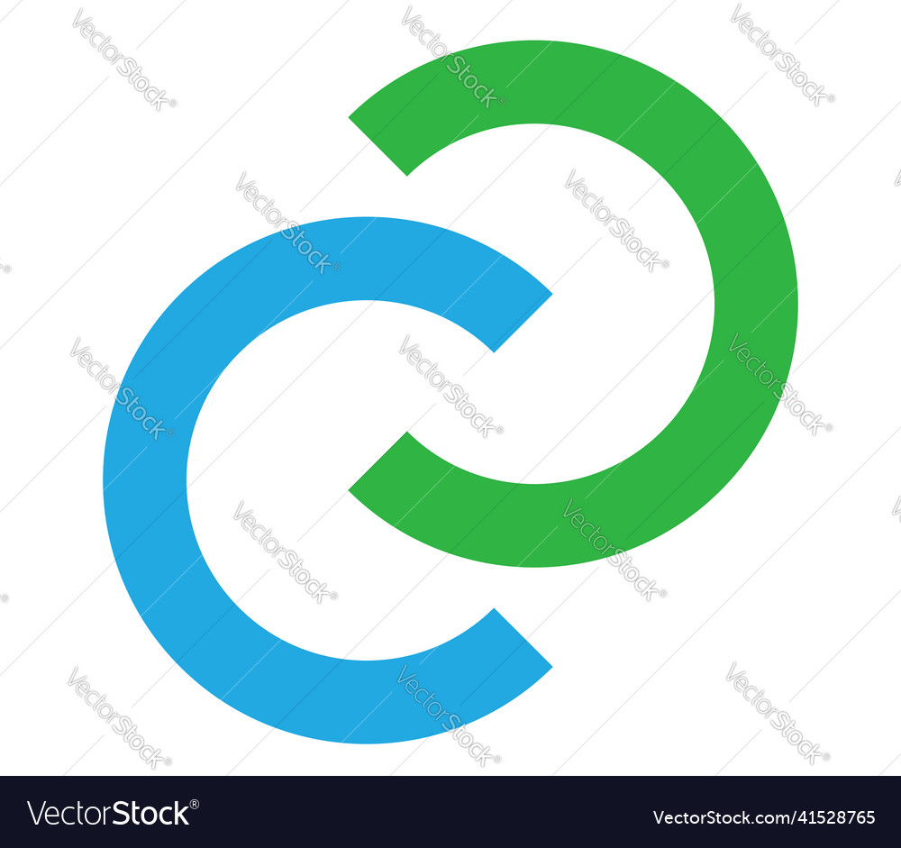Interlace interconnected intersecting circles Vector Image Interlace interconnected intersecting circles