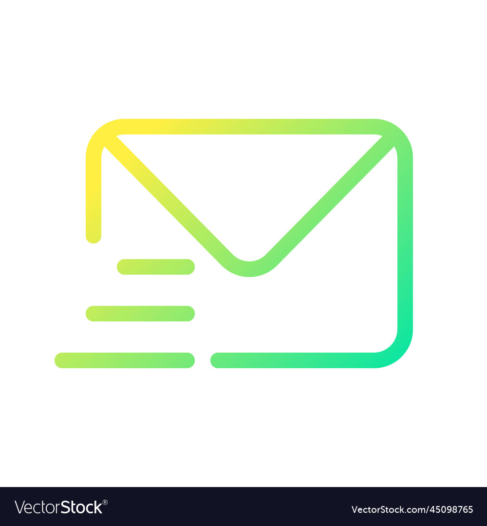 Letter pixel perfect gradient linear ui icon Vector Image Letter pixel perfect gradient linear ui icon