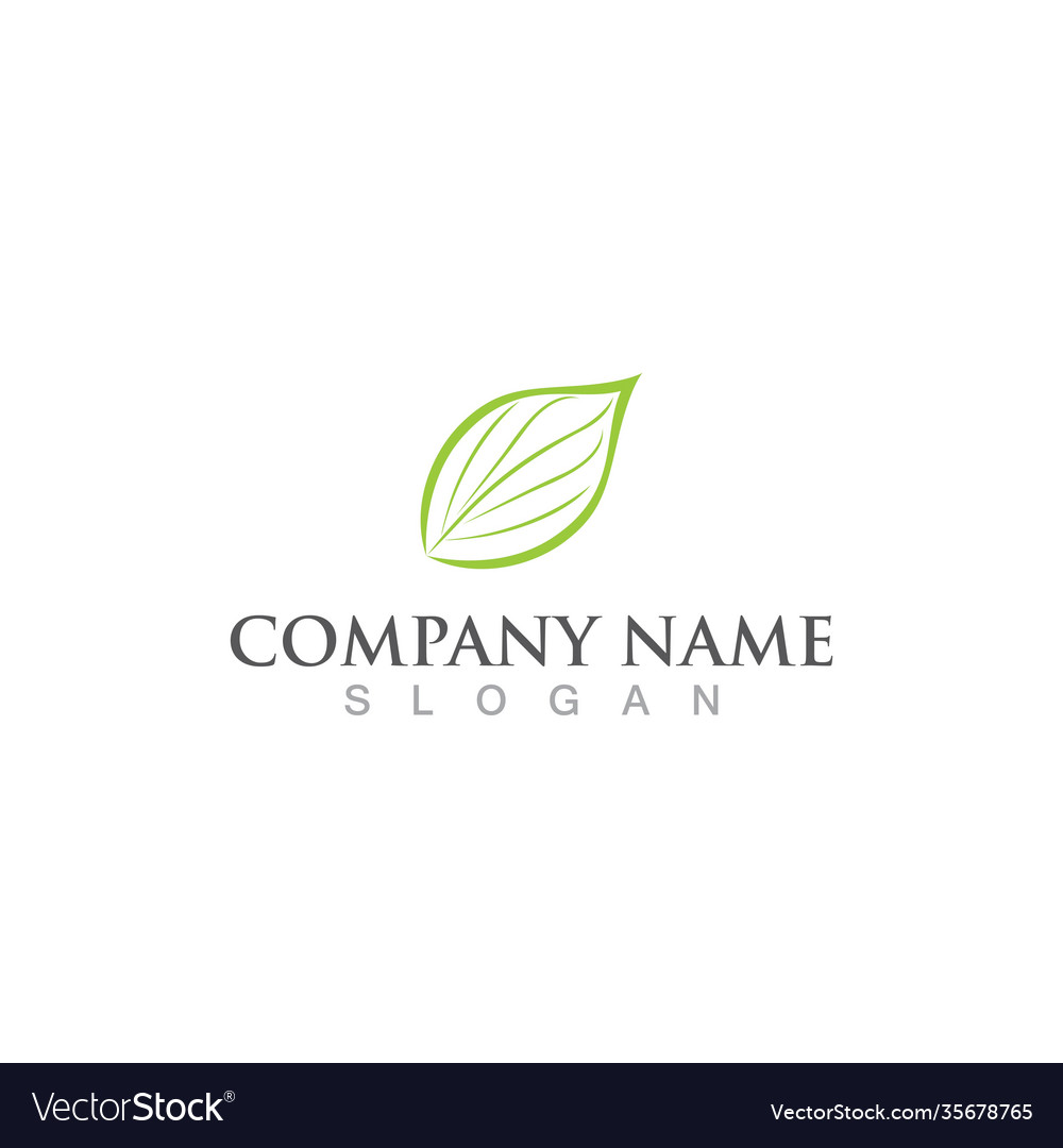 Logos green tree leaf ecology Royalty Free Vector Image