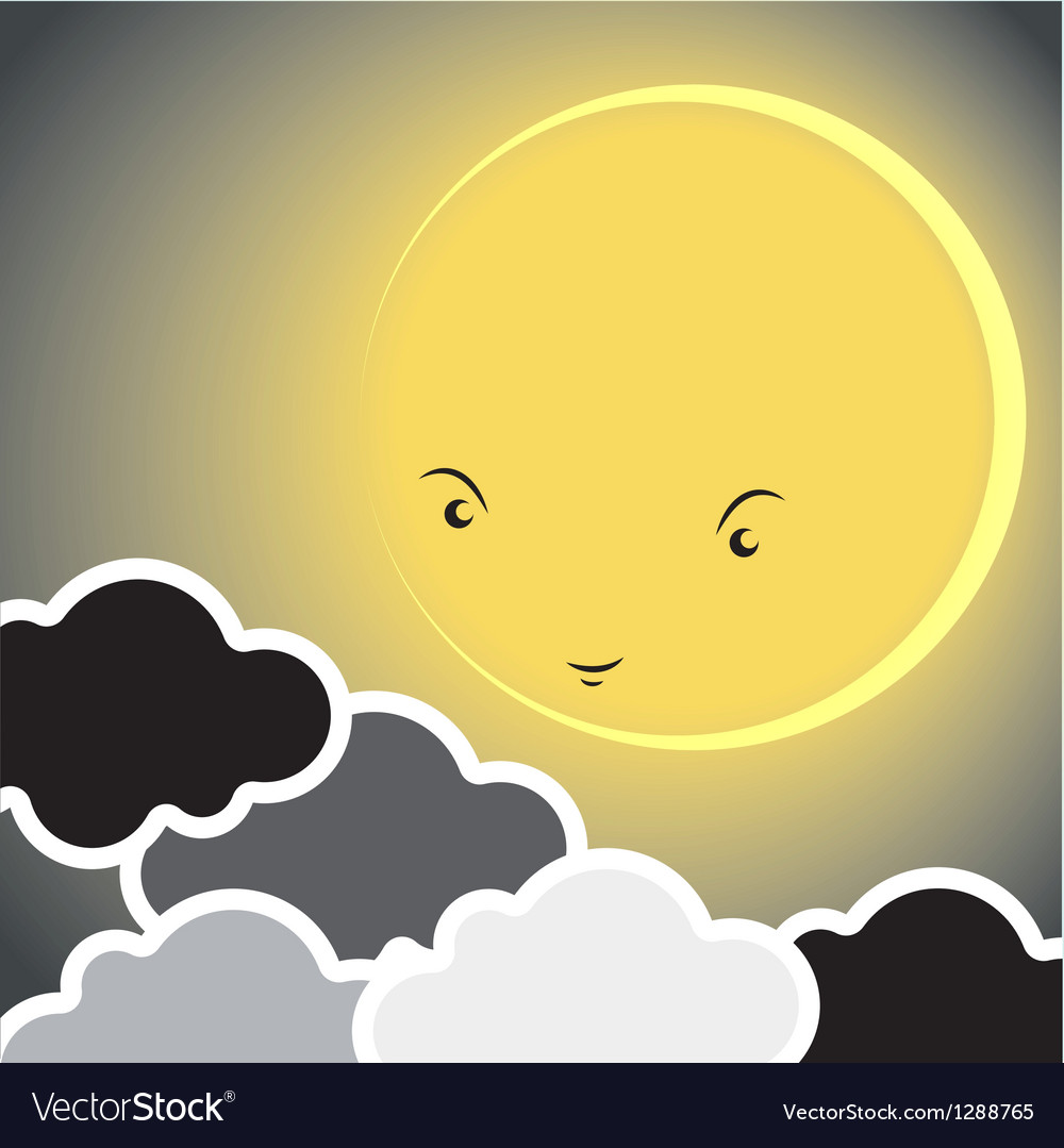 Moon in drak background character