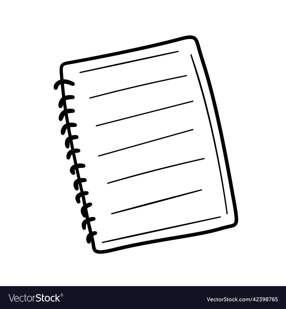 Notebook with blank page vector image Notebook with blank page