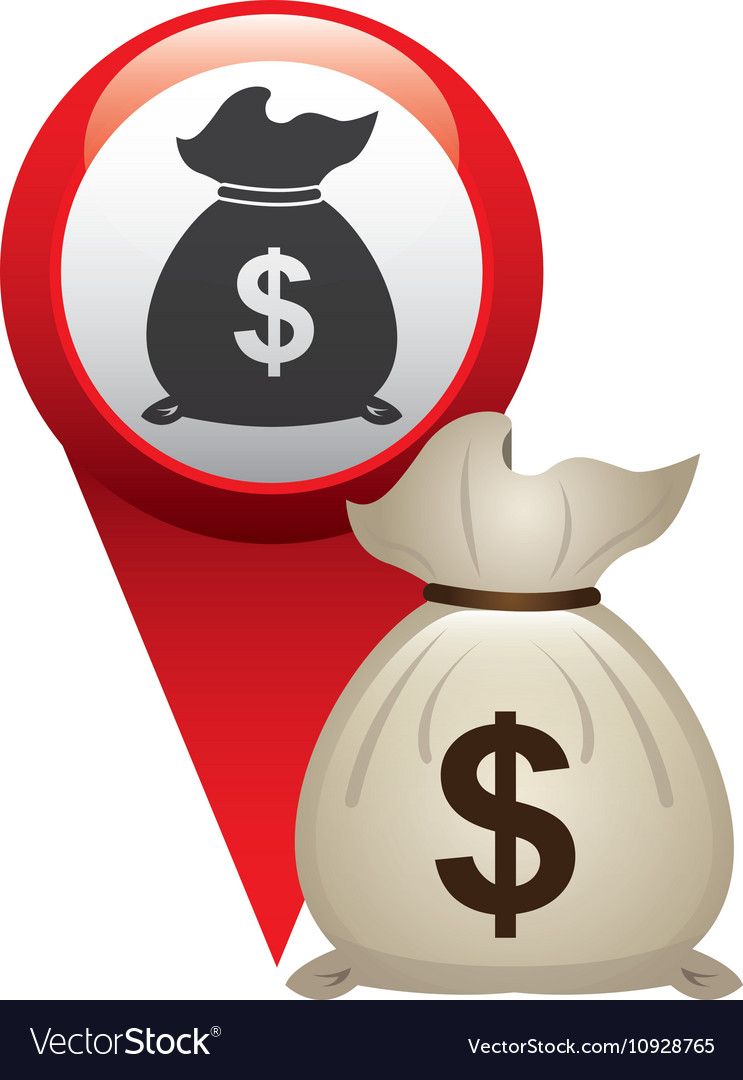 Pin pointer with money icon