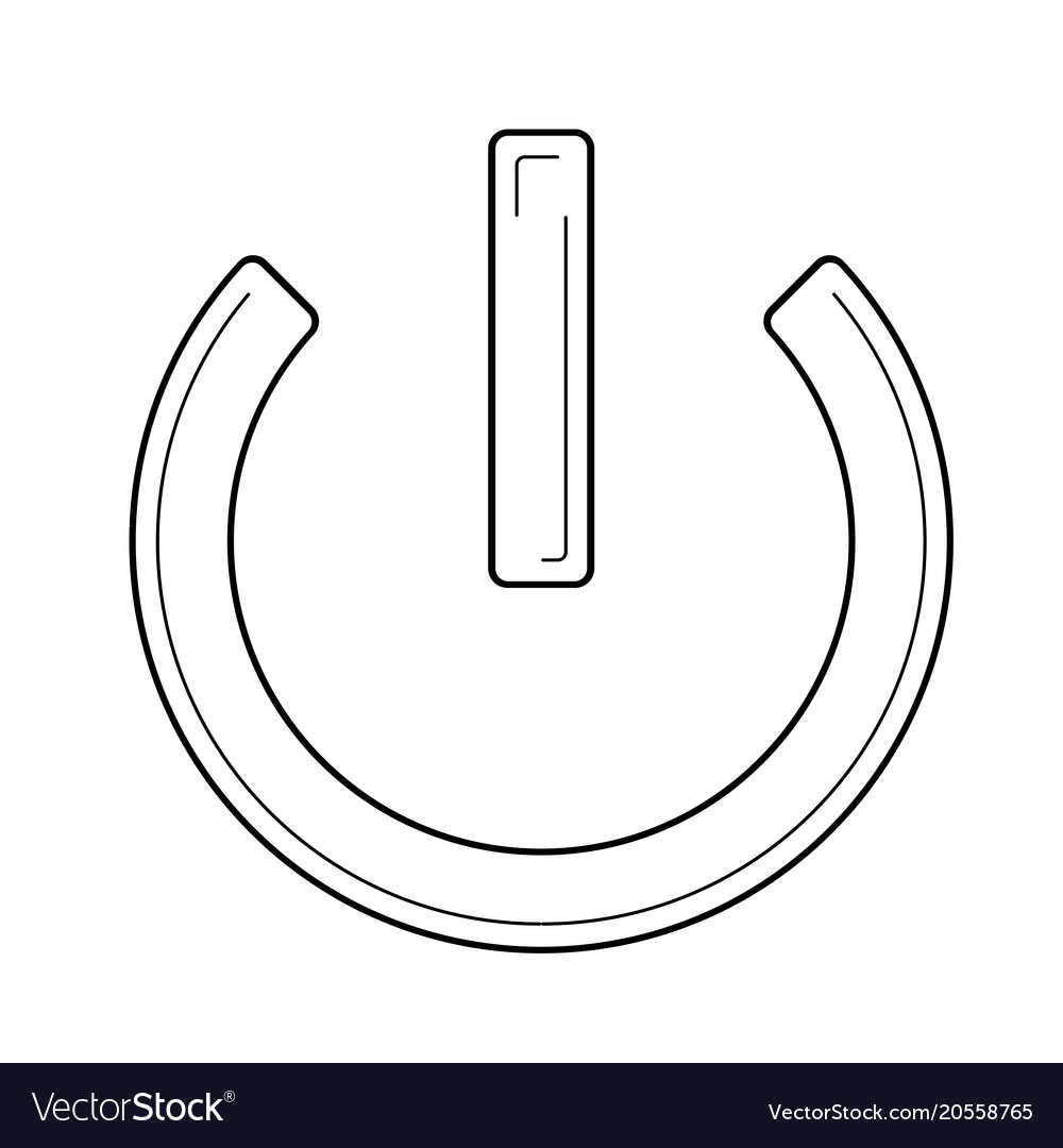 Power button line icon