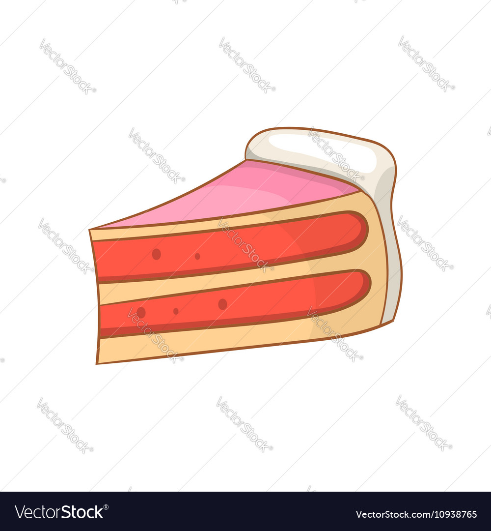 Pumpkin pie slice icon cartoon style Royalty Free Vector