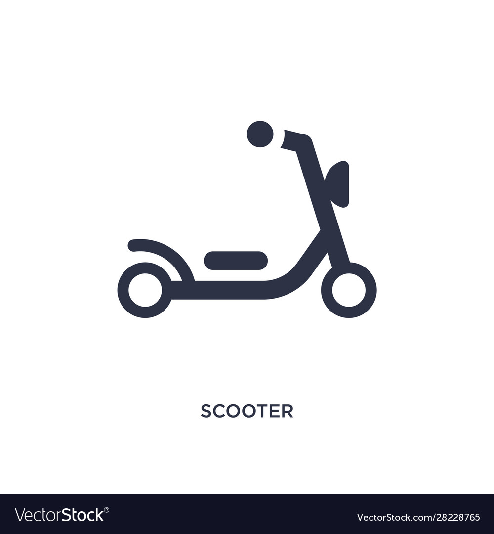 Scooter icon on white background simple element vector image Scooter icon on white background simple element