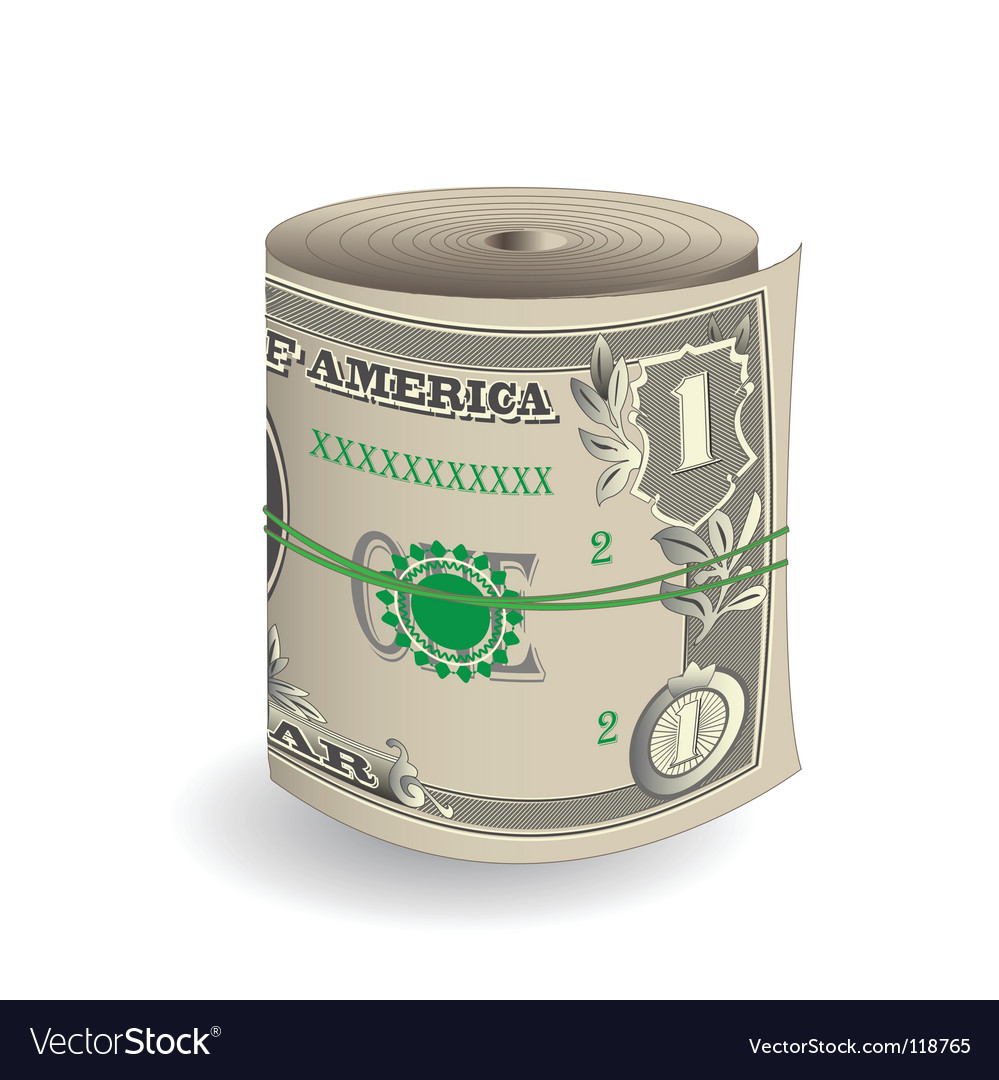 Wad of cash Royalty Free Vector Image - VectorStock