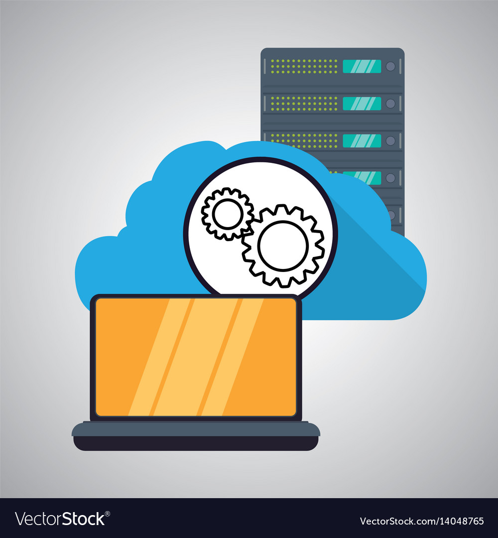 Web hosting design data center icon isolate