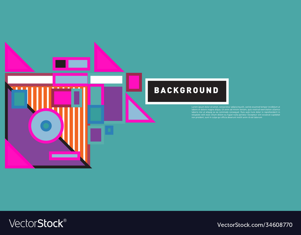 Abstract colorful rectangle background for banner vector image Abstract colorful rectangle background for banner