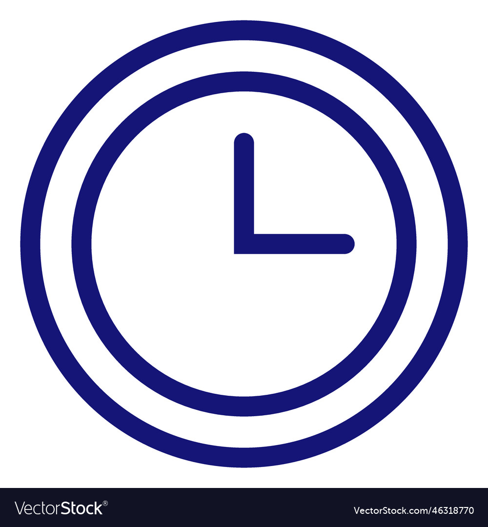 Analog clock icon stroke