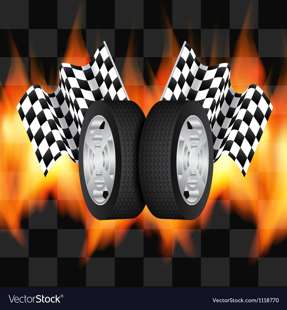 Background with checkered flags