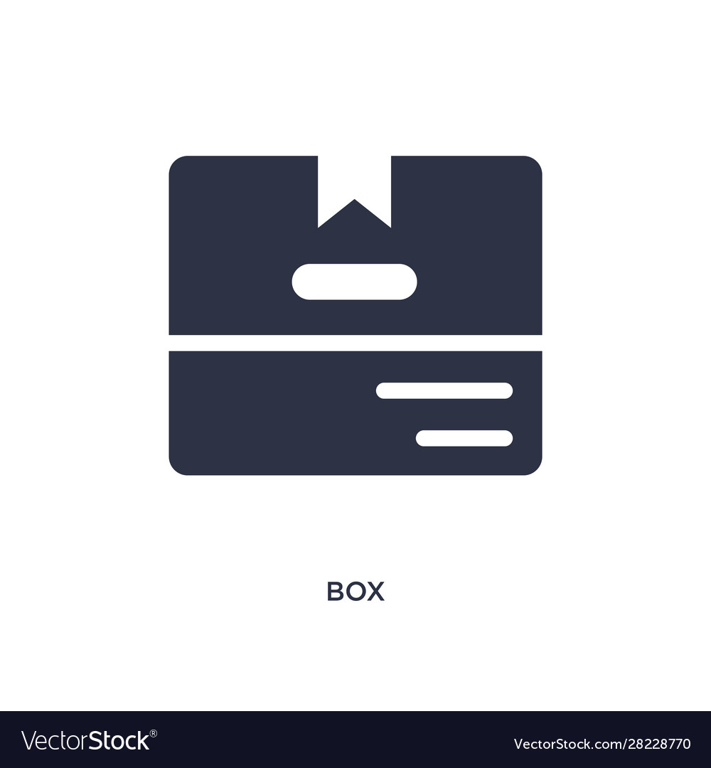 Box icon on white background simple element from