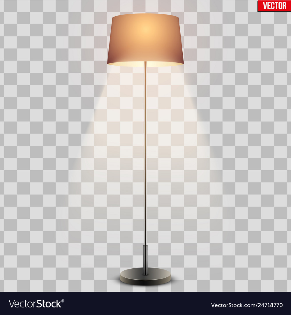 Classic floor lamp with shade Royalty Free Vector Image