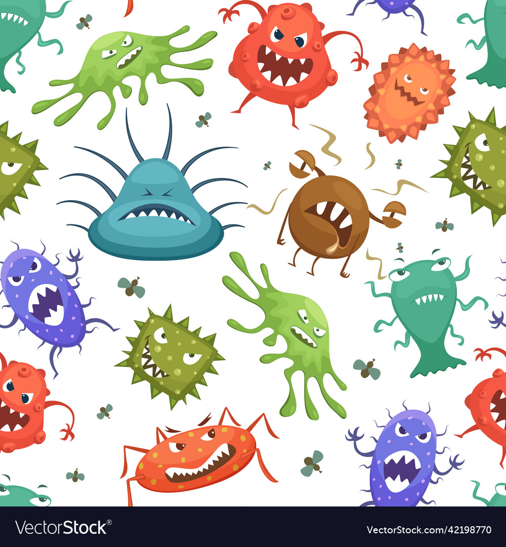 Dangerous streptococcus lactobacillus Royalty Free Vector