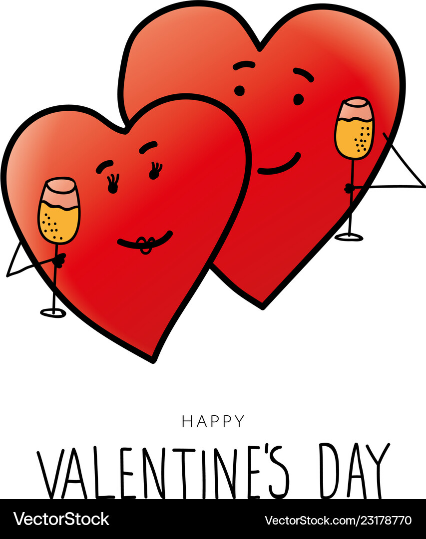 Valentine Day Funny Images Funny Hand Drawn Valentines Day Hearts Royalty Free Vector